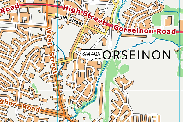 SA4 4QA map - OS VectorMap District (Ordnance Survey)