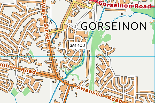 SA4 4QD map - OS VectorMap District (Ordnance Survey)