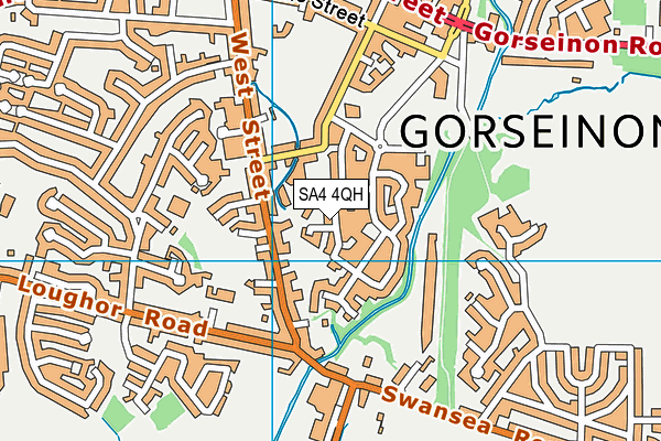 SA4 4QH map - OS VectorMap District (Ordnance Survey)