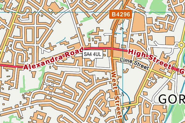 SA4 4UL map - OS VectorMap District (Ordnance Survey)