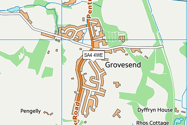 SA4 4WE map - OS VectorMap District (Ordnance Survey)