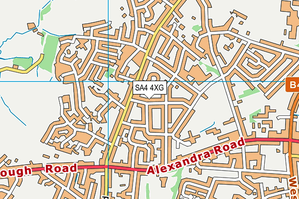 SA4 4XG map - OS VectorMap District (Ordnance Survey)