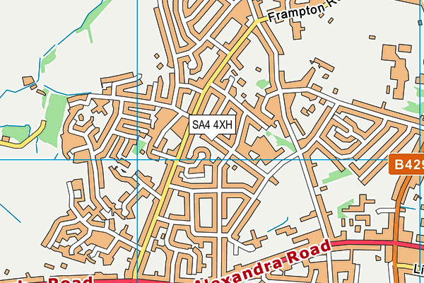 SA4 4XH map - OS VectorMap District (Ordnance Survey)