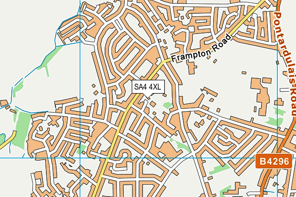 SA4 4XL map - OS VectorMap District (Ordnance Survey)