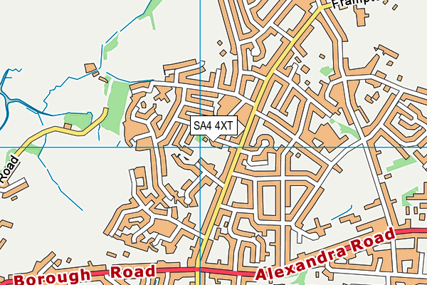SA4 4XT map - OS VectorMap District (Ordnance Survey)