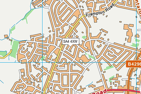 SA4 4XW map - OS VectorMap District (Ordnance Survey)