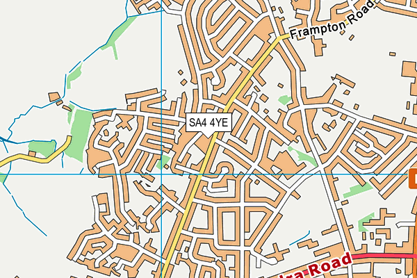 SA4 4YE map - OS VectorMap District (Ordnance Survey)