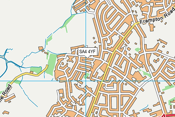 SA4 4YF map - OS VectorMap District (Ordnance Survey)
