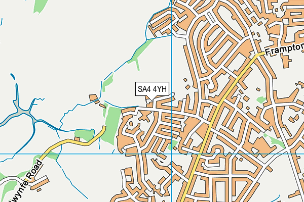 SA4 4YH map - OS VectorMap District (Ordnance Survey)