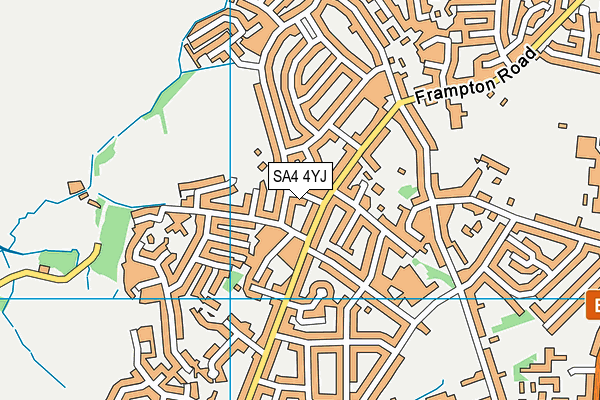 SA4 4YJ map - OS VectorMap District (Ordnance Survey)