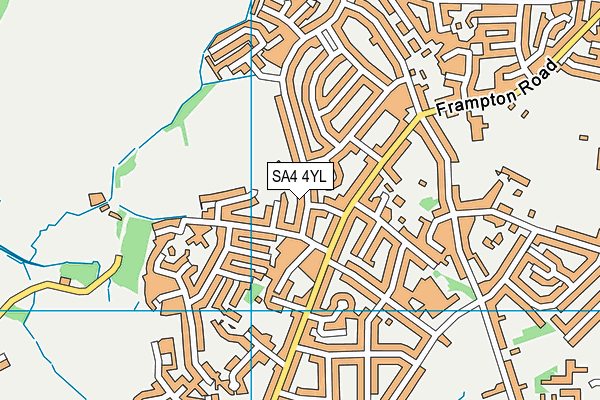 SA4 4YL map - OS VectorMap District (Ordnance Survey)