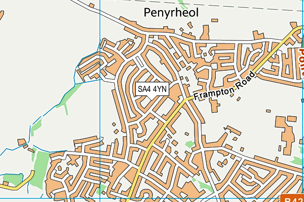 SA4 4YN map - OS VectorMap District (Ordnance Survey)