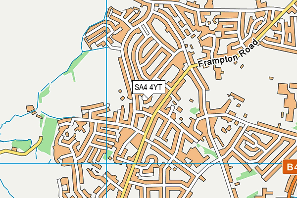 SA4 4YT map - OS VectorMap District (Ordnance Survey)