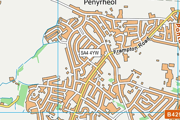 SA4 4YW map - OS VectorMap District (Ordnance Survey)