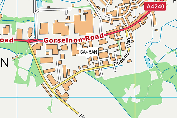 SA4 5AN map - OS VectorMap District (Ordnance Survey)