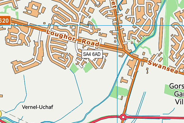 SA4 6AD map - OS VectorMap District (Ordnance Survey)