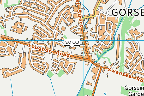 SA4 6AU map - OS VectorMap District (Ordnance Survey)