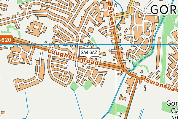 SA4 6AZ map - OS VectorMap District (Ordnance Survey)