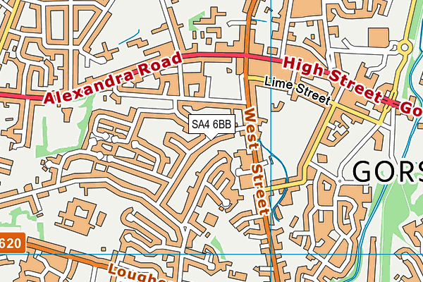 SA4 6BB map - OS VectorMap District (Ordnance Survey)