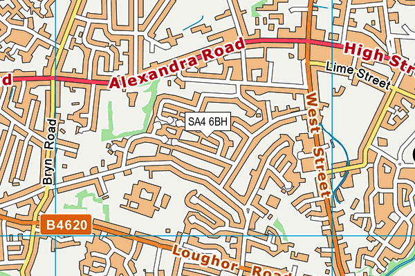 SA4 6BH map - OS VectorMap District (Ordnance Survey)