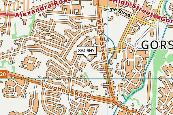 SA4 6HY map - OS VectorMap District (Ordnance Survey)