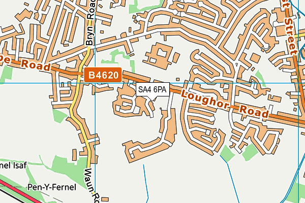 SA4 6PA map - OS VectorMap District (Ordnance Survey)