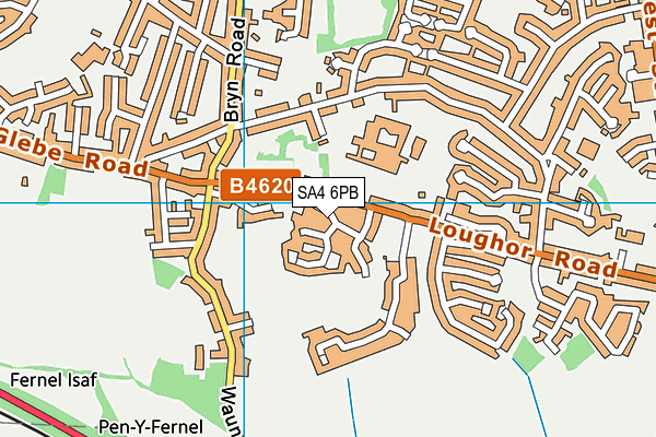 SA4 6PB map - OS VectorMap District (Ordnance Survey)