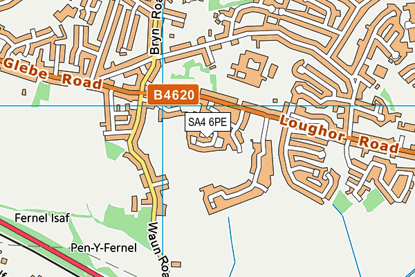 SA4 6PE map - OS VectorMap District (Ordnance Survey)