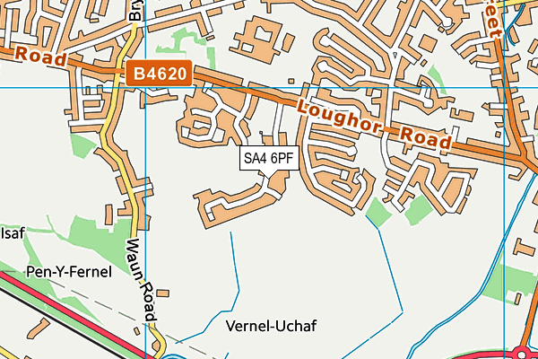 SA4 6PF map - OS VectorMap District (Ordnance Survey)