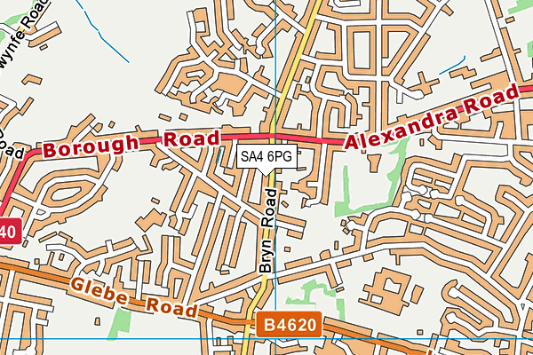 SA4 6PG map - OS VectorMap District (Ordnance Survey)