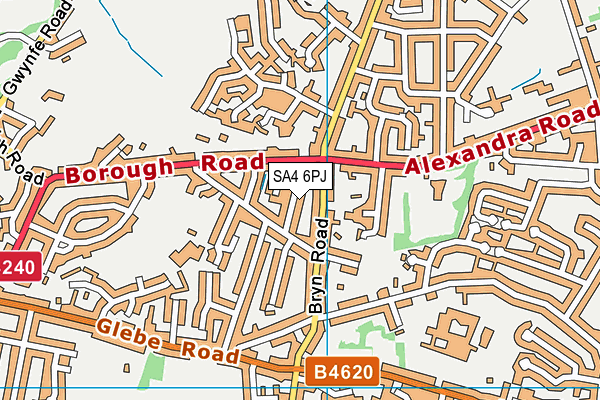 SA4 6PJ map - OS VectorMap District (Ordnance Survey)