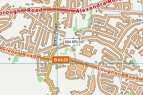 SA4 6PU map - OS VectorMap District (Ordnance Survey)