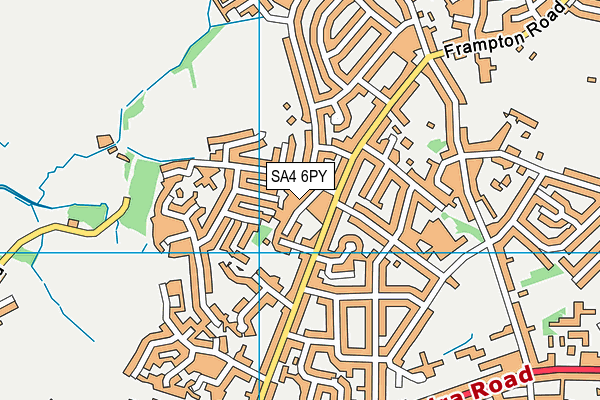 SA4 6PY map - OS VectorMap District (Ordnance Survey)