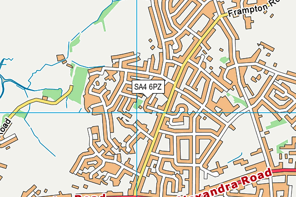 SA4 6PZ map - OS VectorMap District (Ordnance Survey)