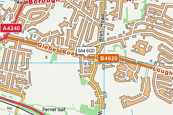 SA4 6QD map - OS VectorMap District (Ordnance Survey)