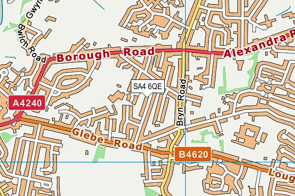 SA4 6QE map - OS VectorMap District (Ordnance Survey)