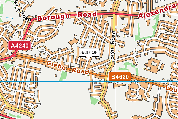 SA4 6QF map - OS VectorMap District (Ordnance Survey)