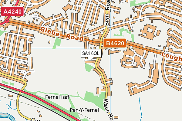 SA4 6QL map - OS VectorMap District (Ordnance Survey)