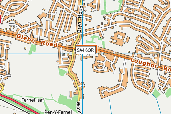 SA4 6QR map - OS VectorMap District (Ordnance Survey)