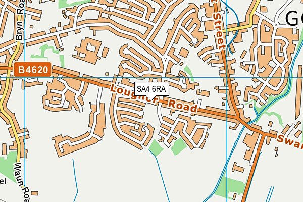 SA4 6RA map - OS VectorMap District (Ordnance Survey)