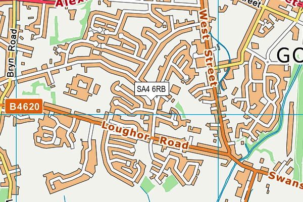 SA4 6RB map - OS VectorMap District (Ordnance Survey)