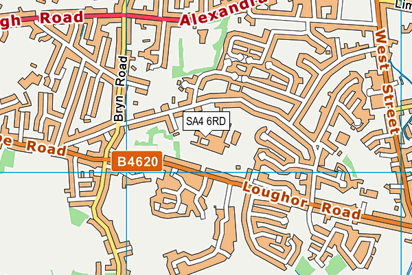 SA4 6RD map - OS VectorMap District (Ordnance Survey)