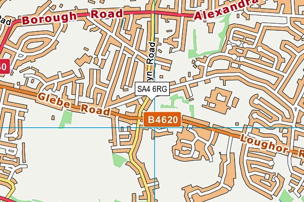 SA4 6RG map - OS VectorMap District (Ordnance Survey)