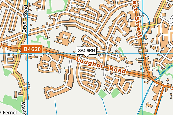 SA4 6RN map - OS VectorMap District (Ordnance Survey)