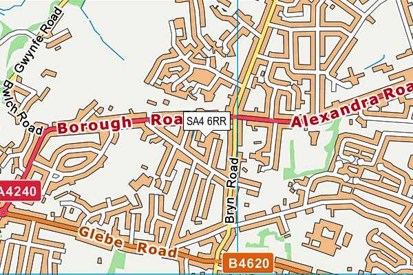 SA4 6RR map - OS VectorMap District (Ordnance Survey)