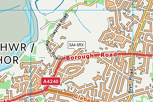 SA4 6RX map - OS VectorMap District (Ordnance Survey)