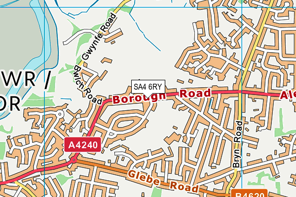 SA4 6RY map - OS VectorMap District (Ordnance Survey)