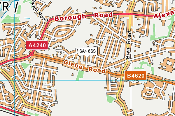 SA4 6SS map - OS VectorMap District (Ordnance Survey)