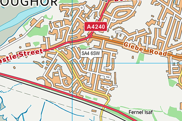 SA4 6SW map - OS VectorMap District (Ordnance Survey)