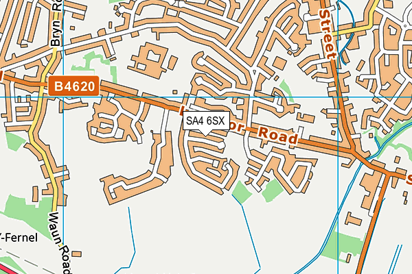 SA4 6SX map - OS VectorMap District (Ordnance Survey)